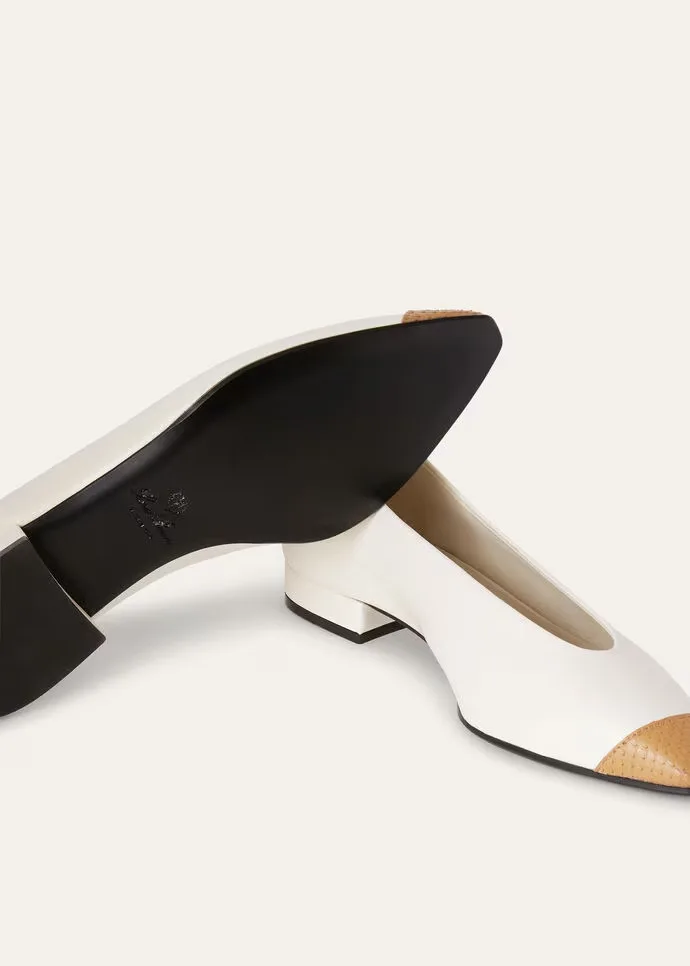 Loro Piana Tennis Rebecca Ballet Flats Nougat/honey Milk FAO2684 B4C0 - Image 4