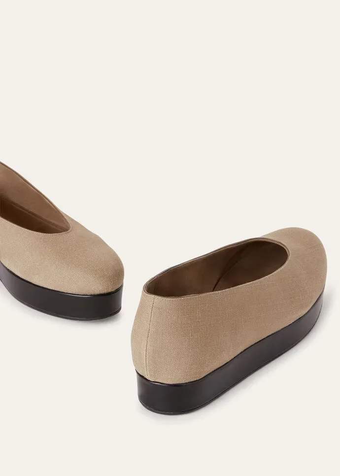 Loro Piana Shima Ballet Flats Mizzle Green - FAO1294 50WI - Image 7