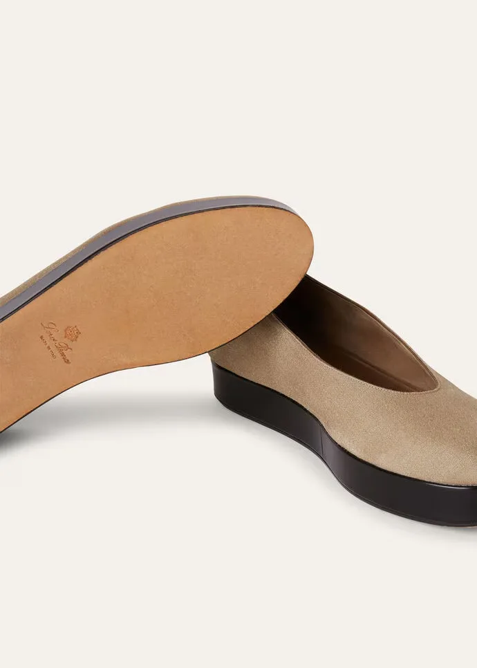 Loro Piana Shima Ballet Flats Mizzle Green - FAO1294 50WI - Image 5