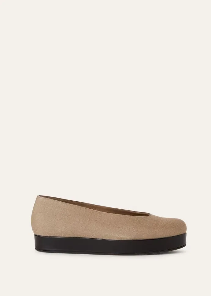 Loro Piana Shima Ballet Flats Mizzle Green - FAO1294 50WI - Image 3