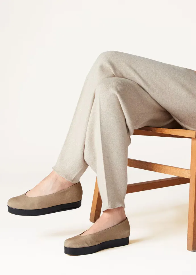 Alternative view of Loro Piana Shima Ballet Flats Mizzle Green - FAO1294 50WI